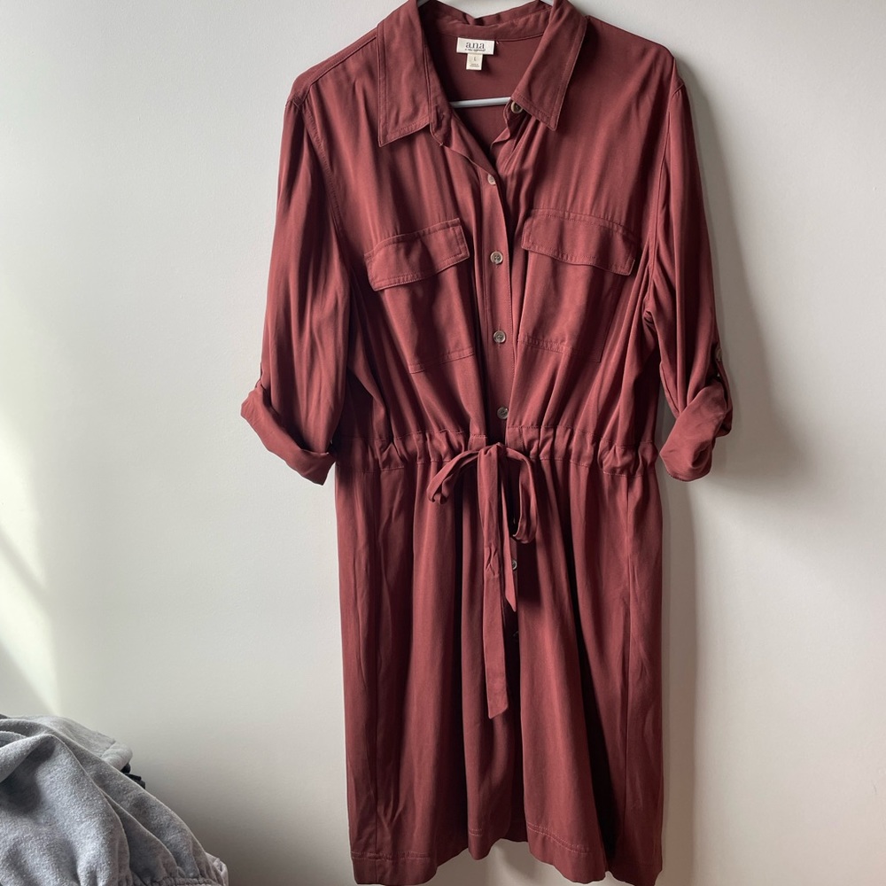 Ana Maroon Artist’s Dress